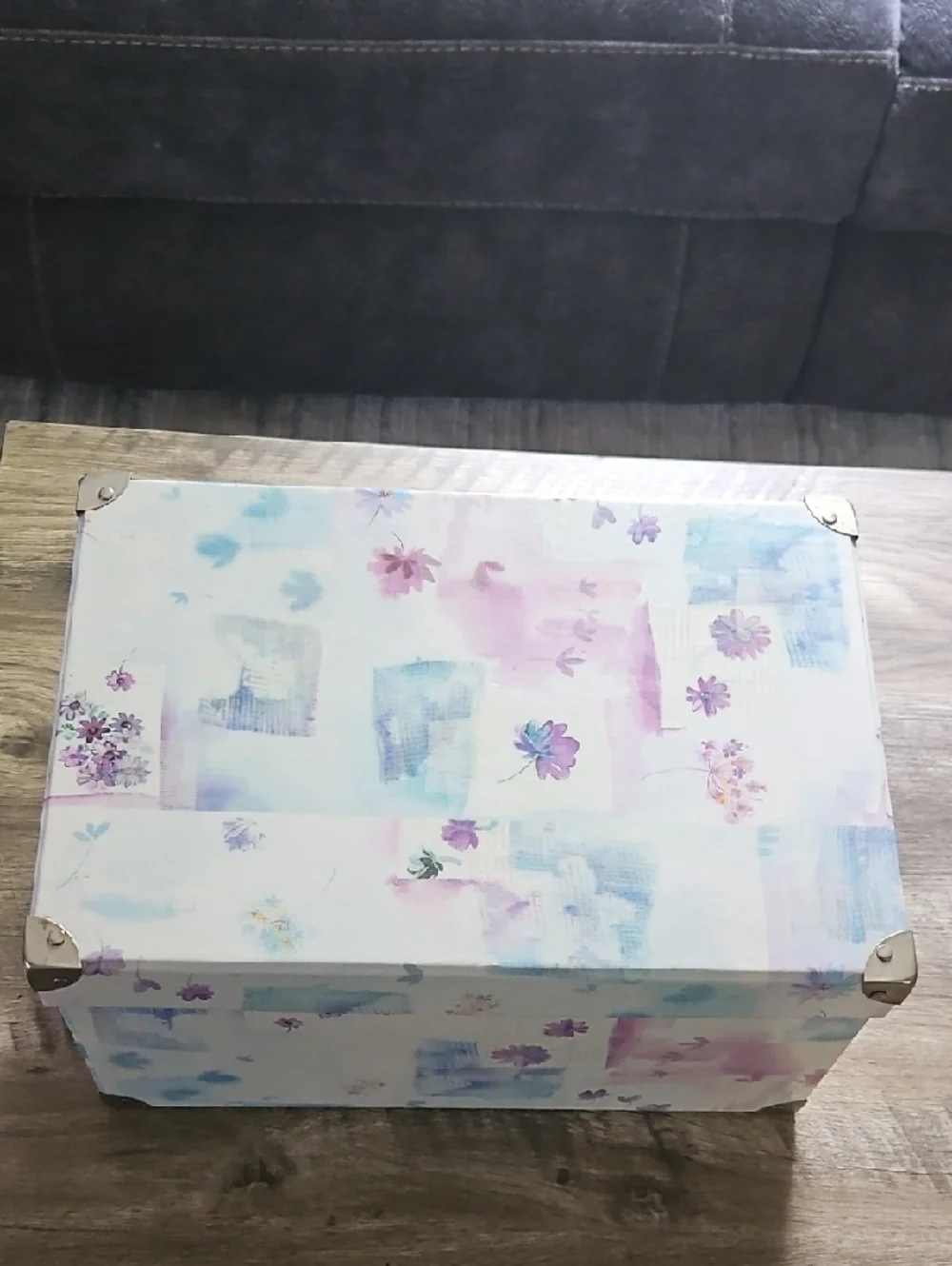 Floral Decorative Storage Box - Pastel Multicolor